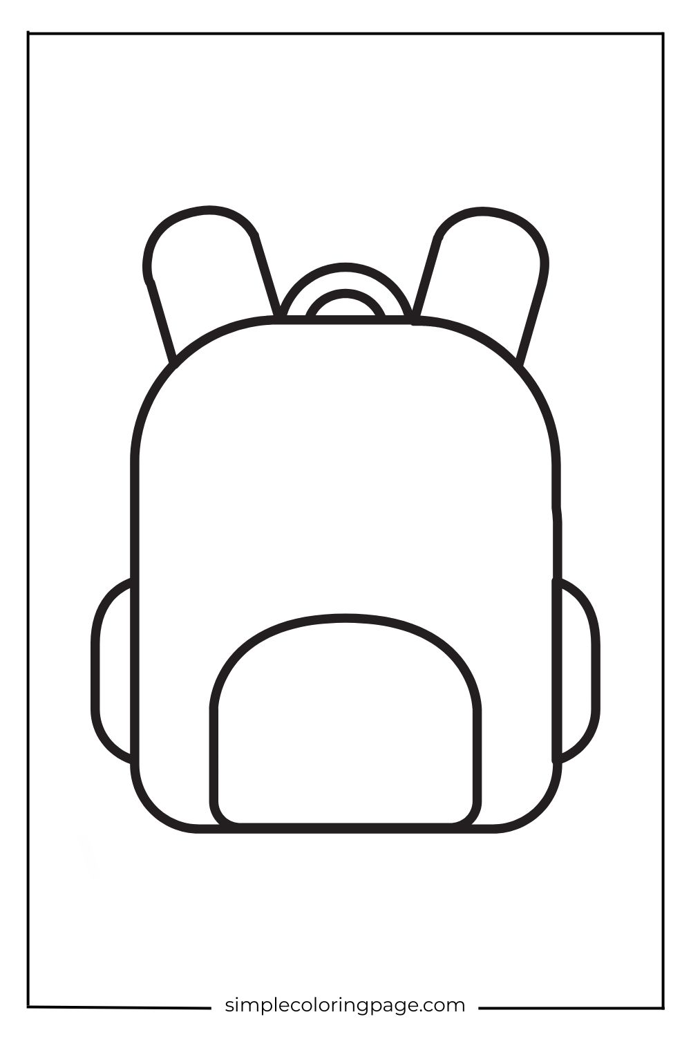 Coloring Page Backpacks - Free Printable for Kids and Adults ...