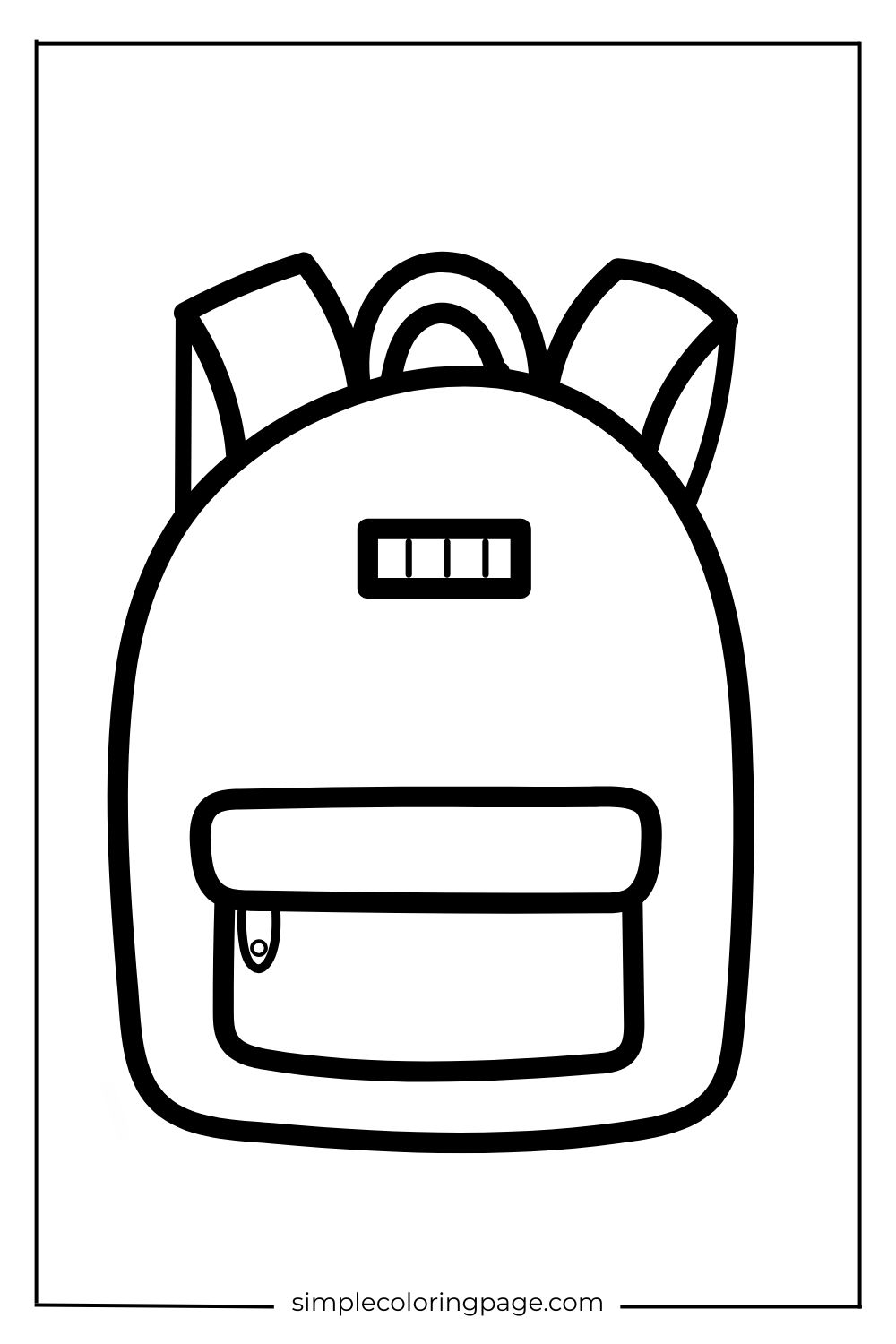 Coloring Page Backpacks - Free Printable for Kids and Adults ...