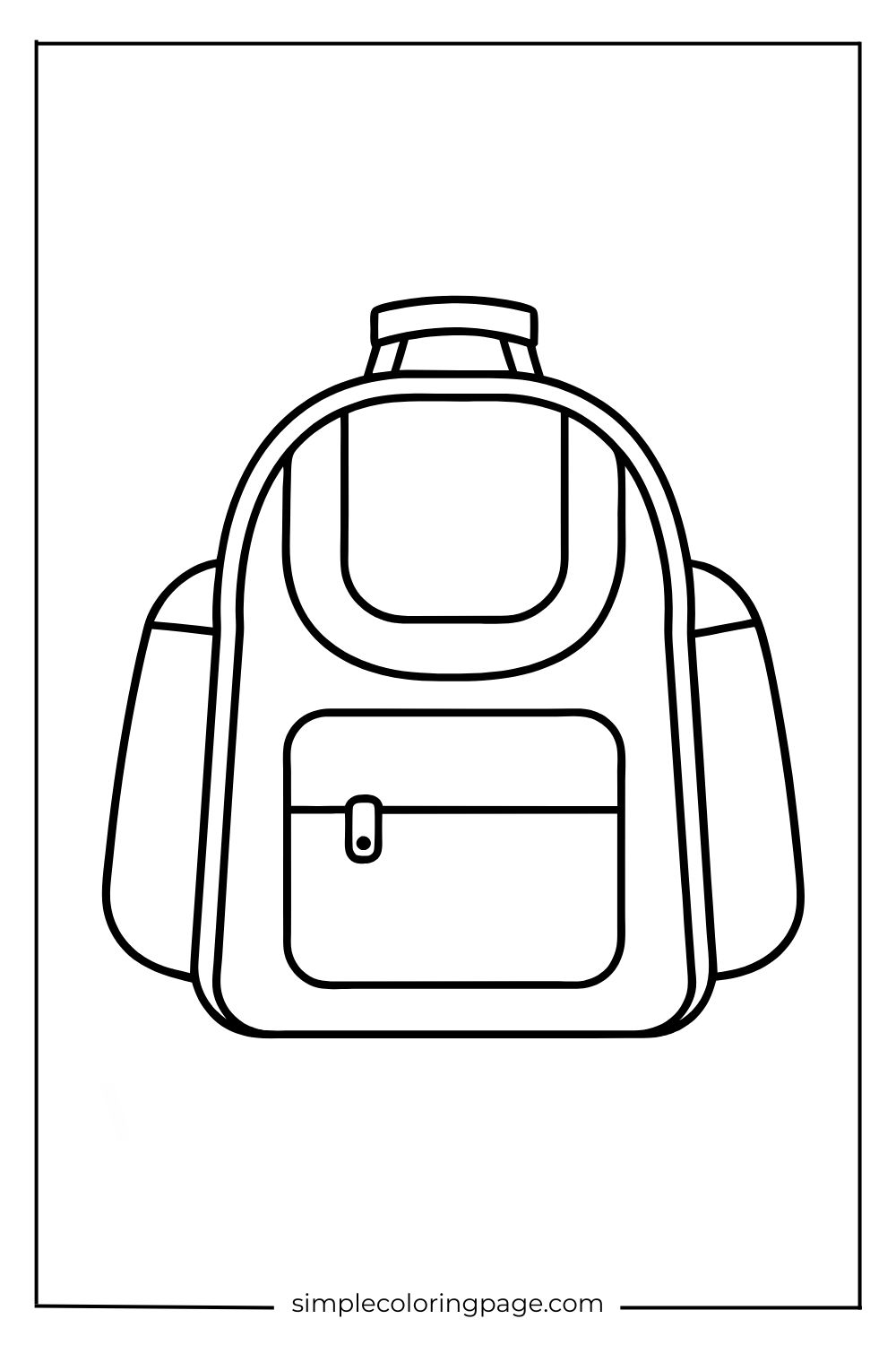 Coloring Page Backpacks - Free Printable for Kids and Adults ...
