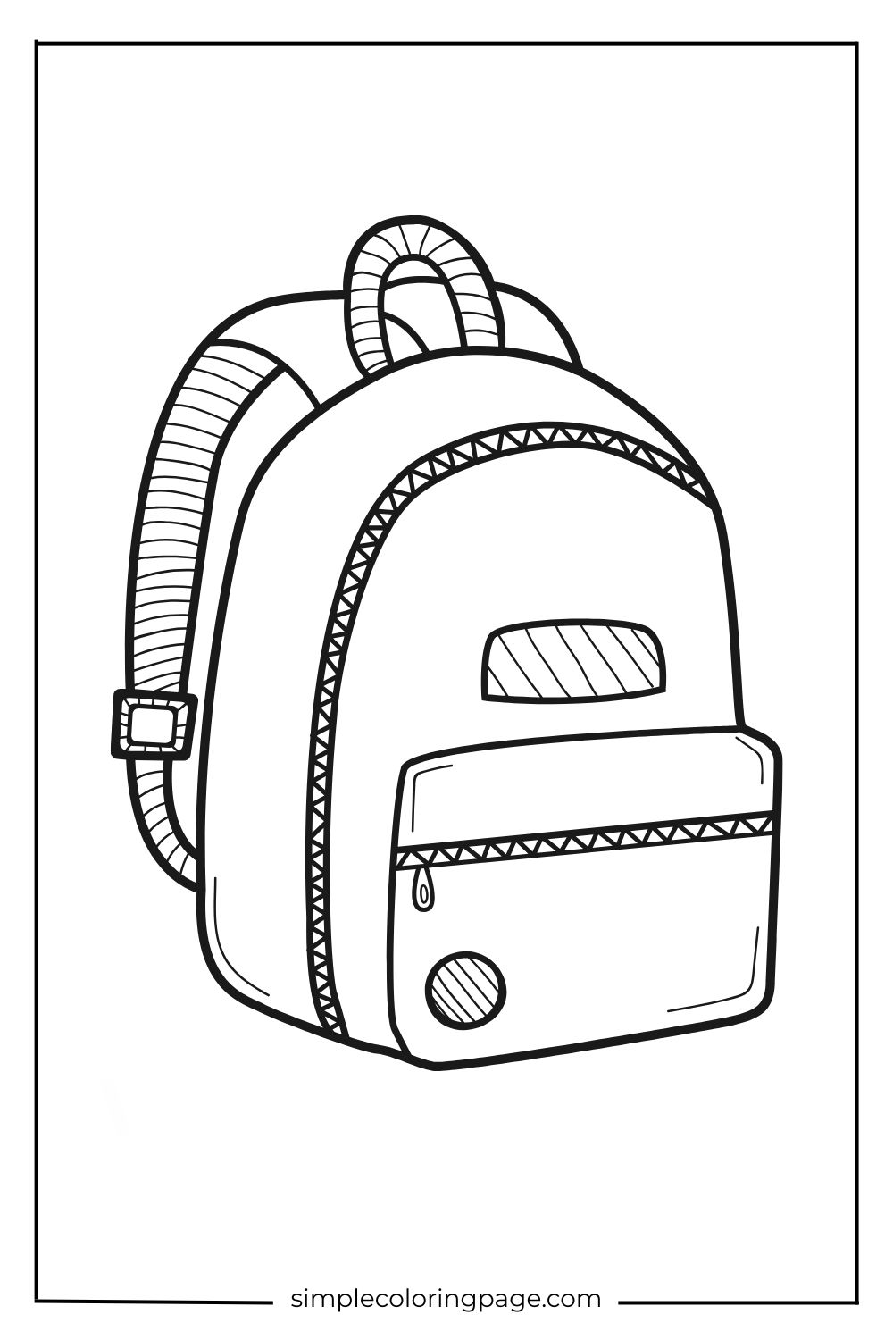 Coloring Page Backpacks - Free Printable for Kids and Adults ...
