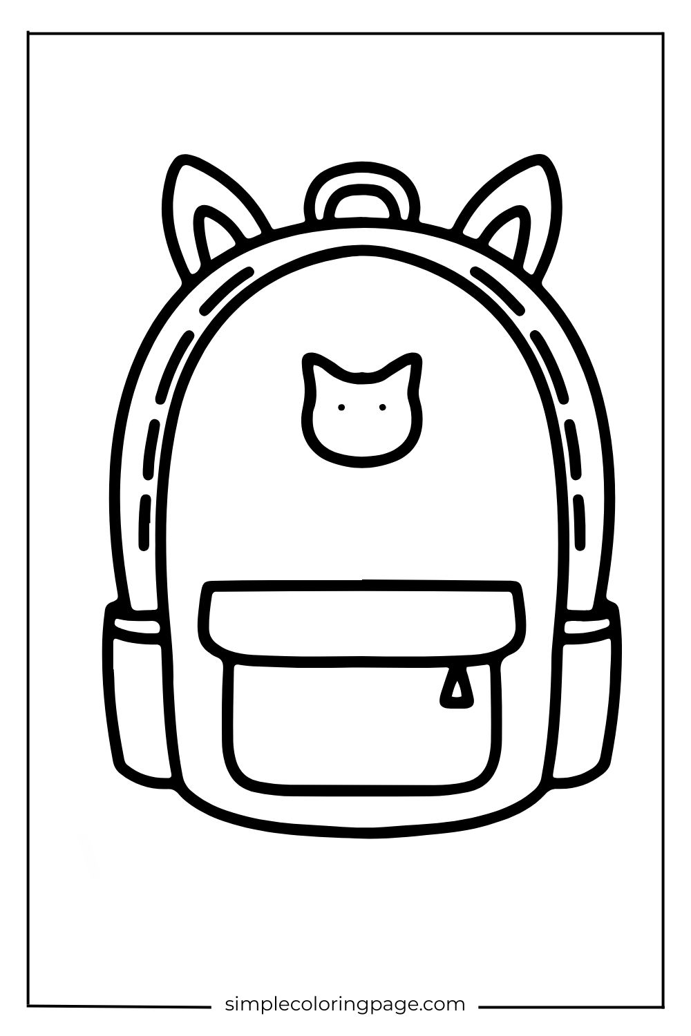 Coloring Page Backpacks - Free Printable for Kids and Adults ...