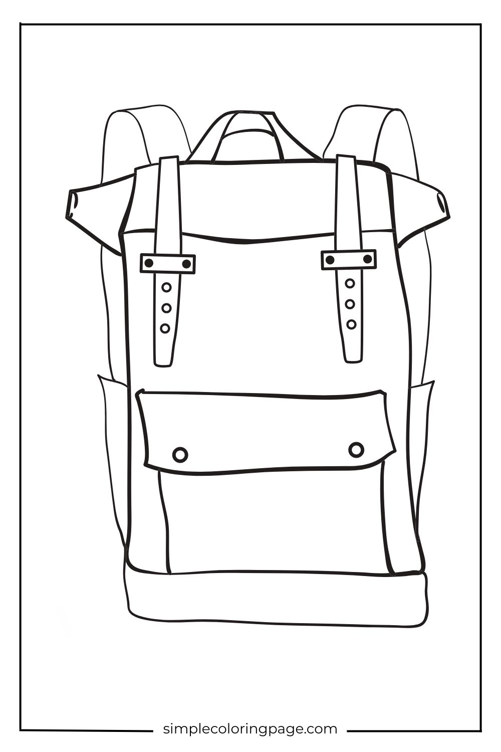 Coloring Page Backpacks - Free Printable for Kids and Adults ...