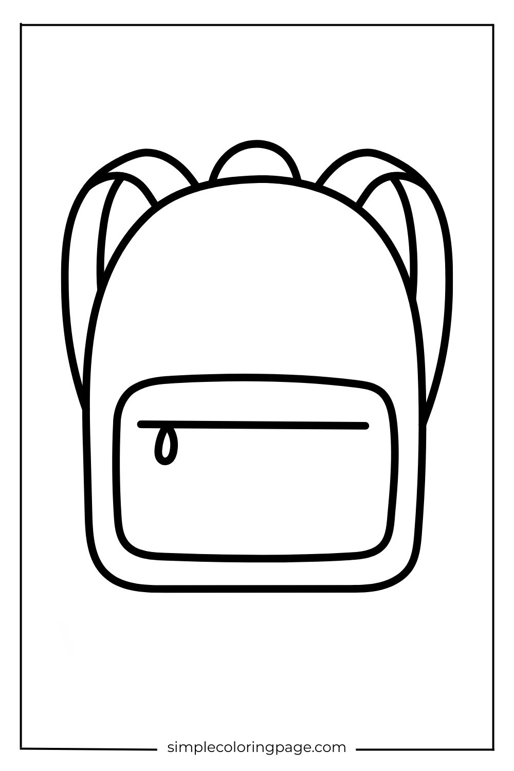 Coloring Page Backpacks - Free Printable for Kids and Adults ...