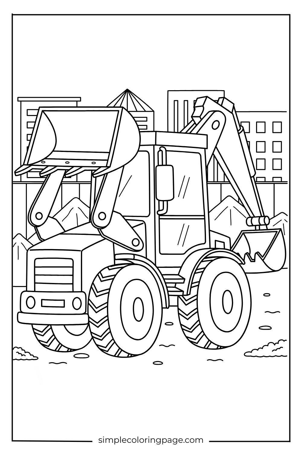Coloring Page Construction Vehicle (Printable) (49)