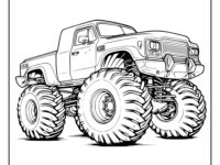 Coloring Page Monster Car (Printable) (39)