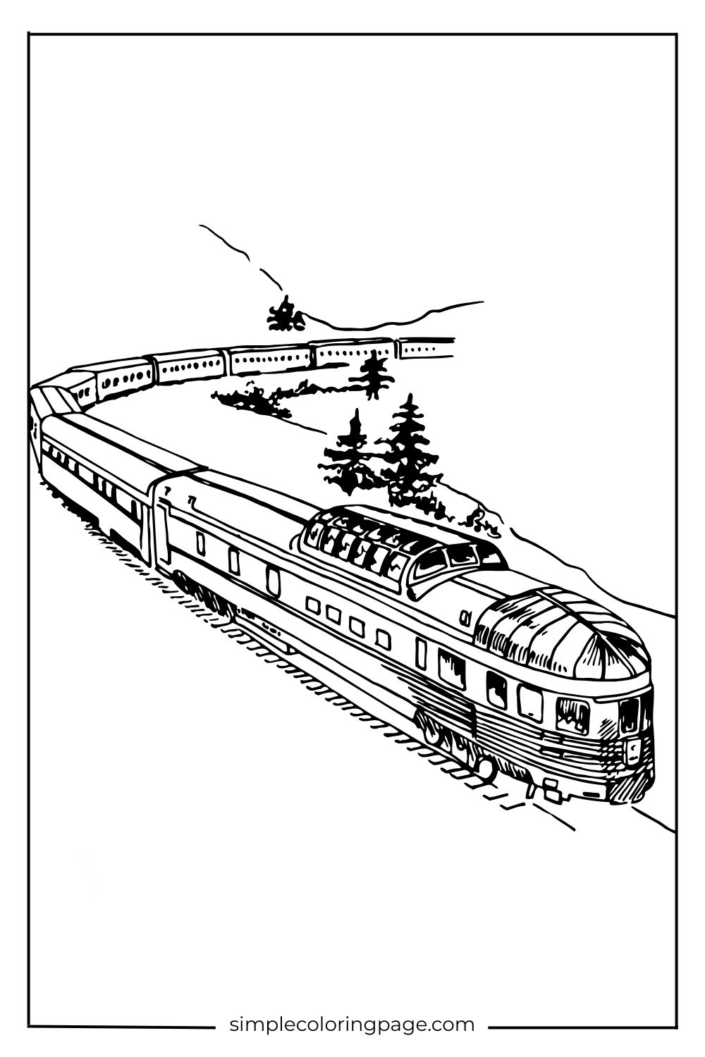 Coloring Page Transportation Train (Printable) (48)