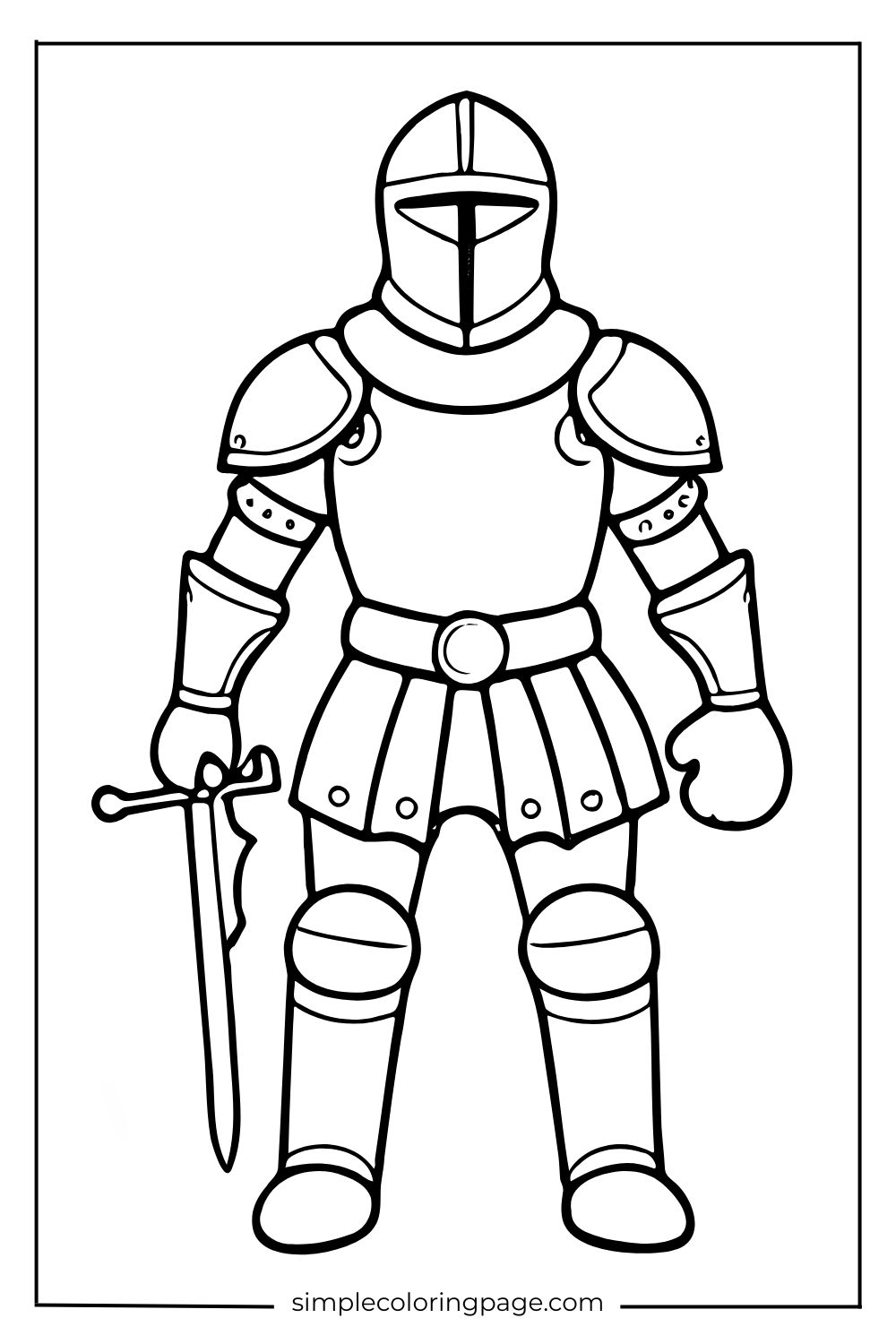 knight coloring page (printable) (24)