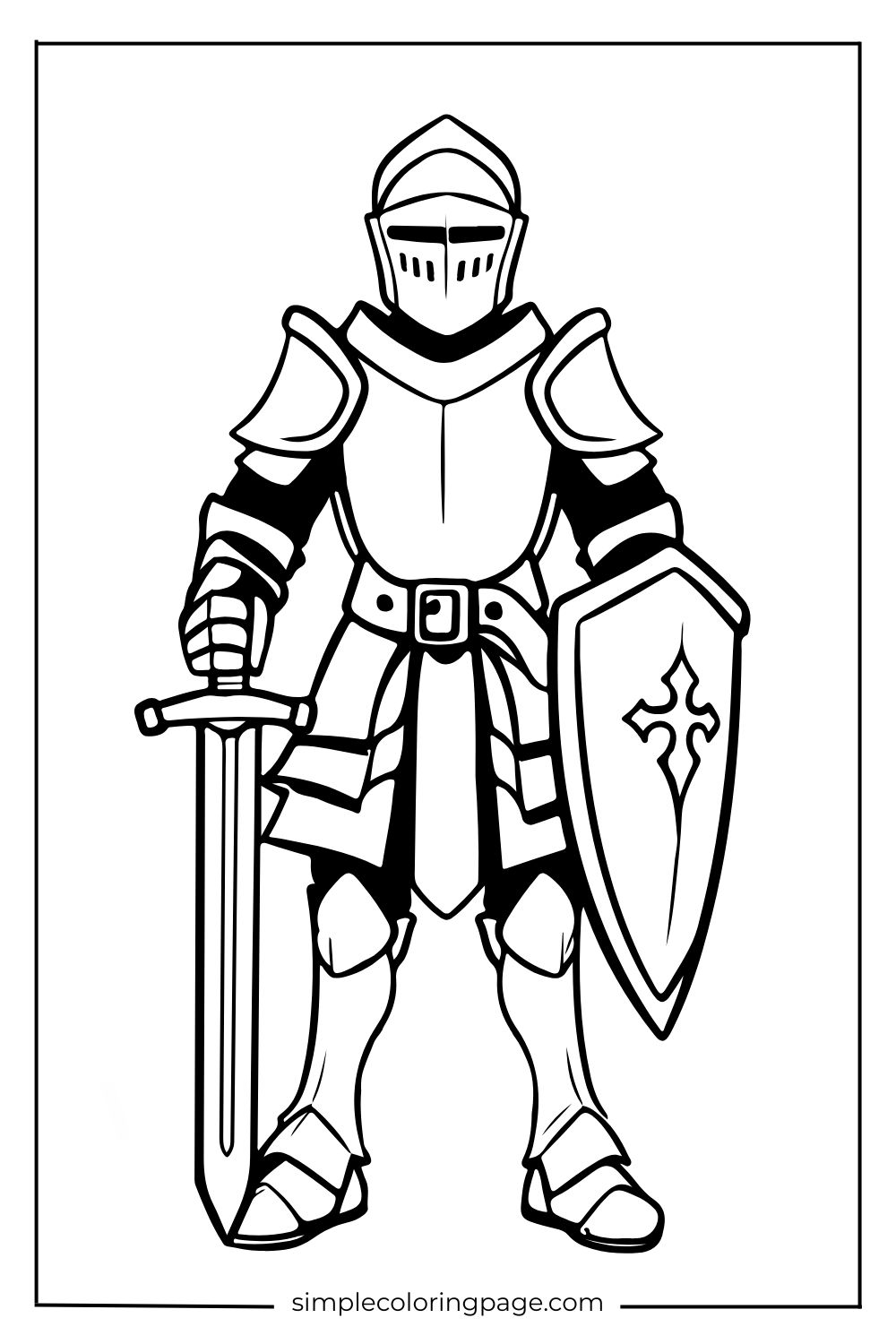 knight coloring page (printable) (25)